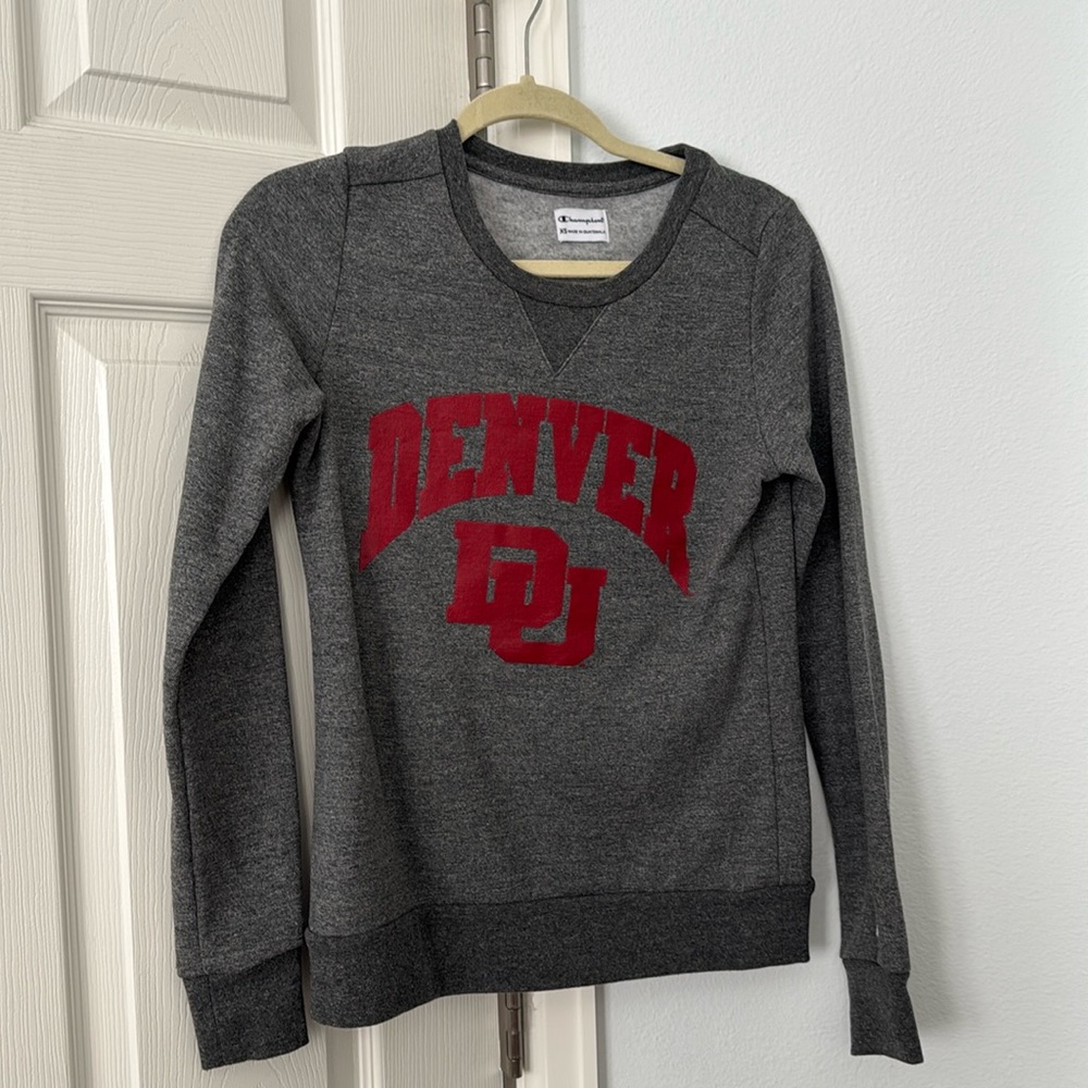 University of Denver (DU) gray crewneck